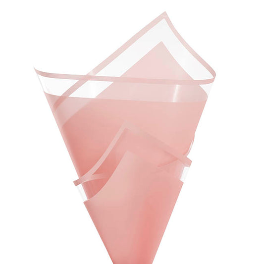 Cello Vivid Edge 50mic Flower Wrap Icy Pink Pk100 (58x58cm)