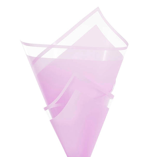 Cello Vivid Edge 50mic Flower Wrap Lilac Pack 100 (58x58cm)