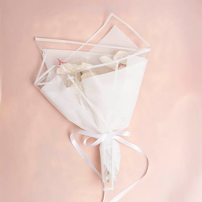 Cello Vivid Edge 50mic Flower Wrap White Pack 100 (58x58cm)