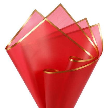 Cello Frosted Gold Edge 50mic Red Pack 60 (58x58cm)