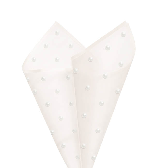 Cello Frosted Spotted Wrap 50mic Pink Pack 100 (57x57cm)