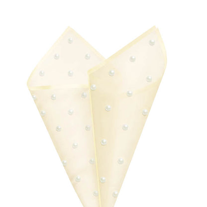 Cello Frosted Spotted Wrap 50mic Beige Pack 100 (57x57cm)