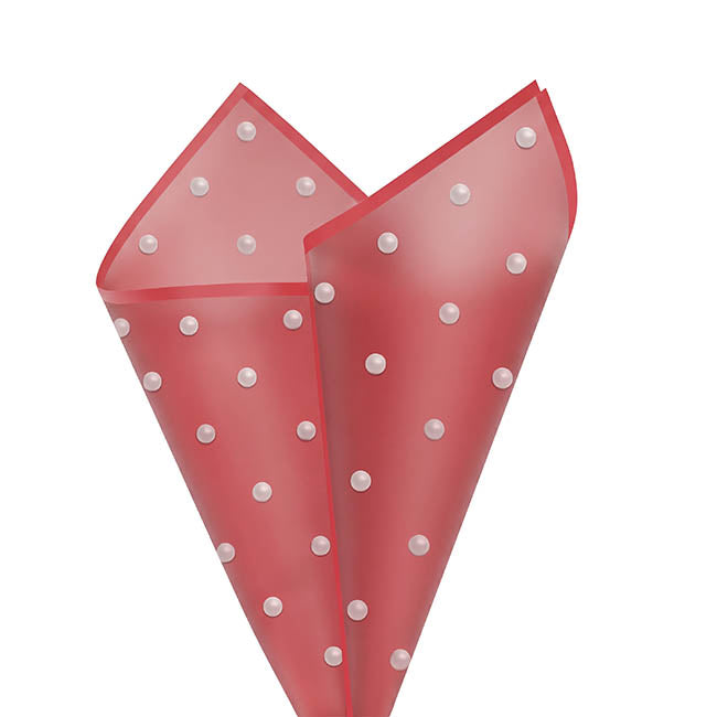 Cello Frosted Spotted Wrap 50mic Wine Pack 100 (57x57cm)