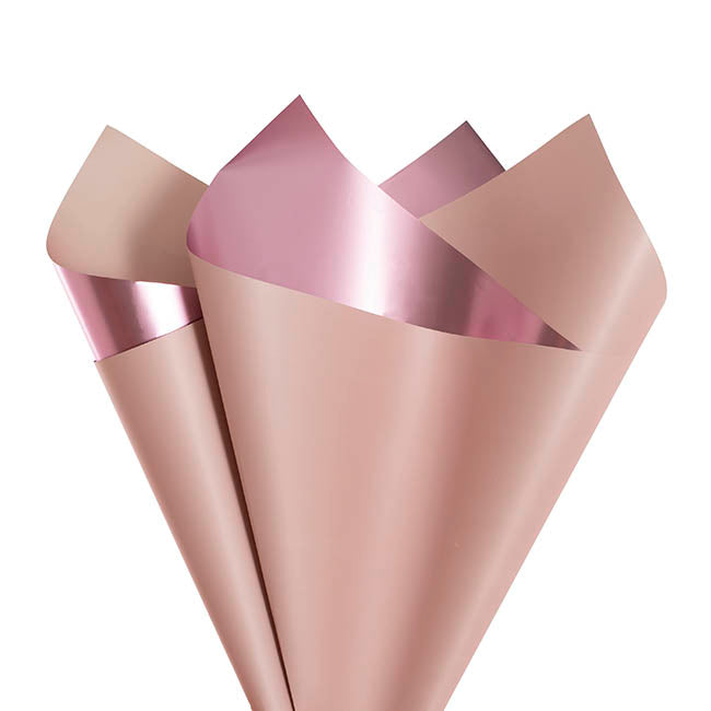 Cello Metallic Fusion 65 micron Lily Blush Pack 40 (58x58cm)