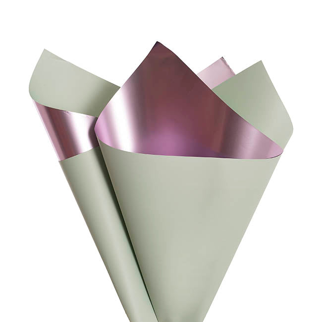 Cello Metallic Fusion 65 micron Rosy Mauve Pack 40 (58x58cm)