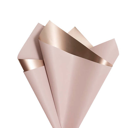 Cello Metallic Fusion 65 micron Rose Peach Pack 40 (58x58cm)