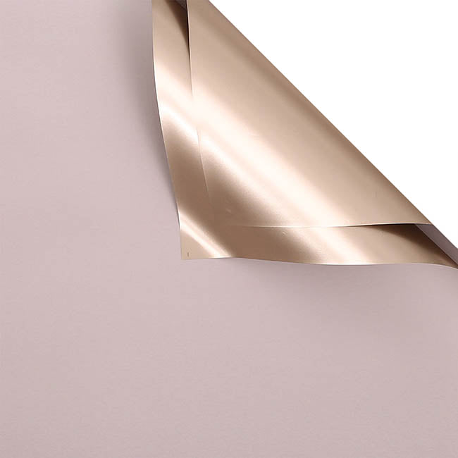 Cello Metallic Fusion 65 micron Rose Peach Pack 40 (58x58cm)