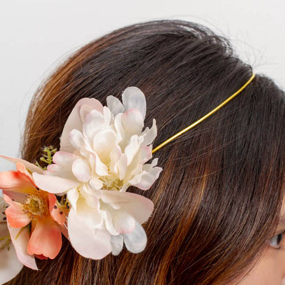 Flower Crown Frame Metal Hoop Adjustable Gold (21cmD)