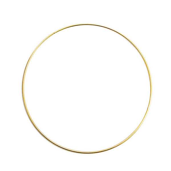 Floral Metal Hoop Ring Gold (30cmD)