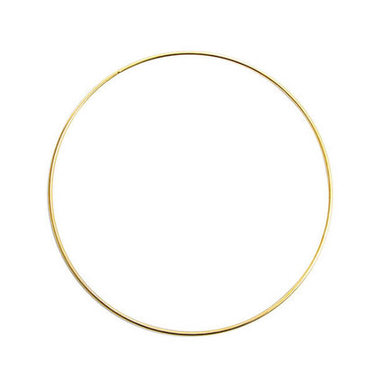 Floral Metal Hoop Ring Gold (30cmD)