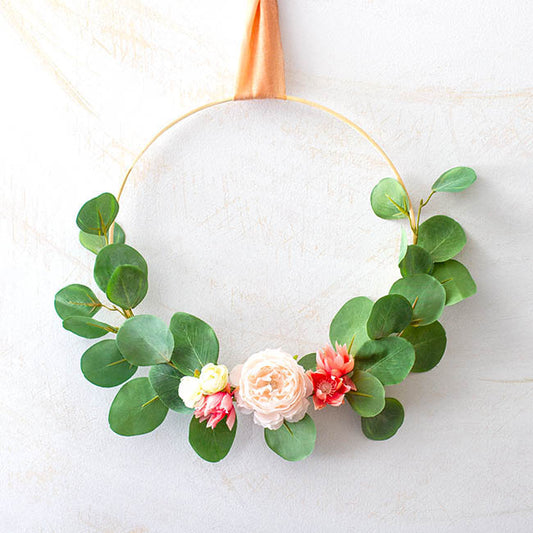 Wooden Bamboo Ring Natural (30cmD)