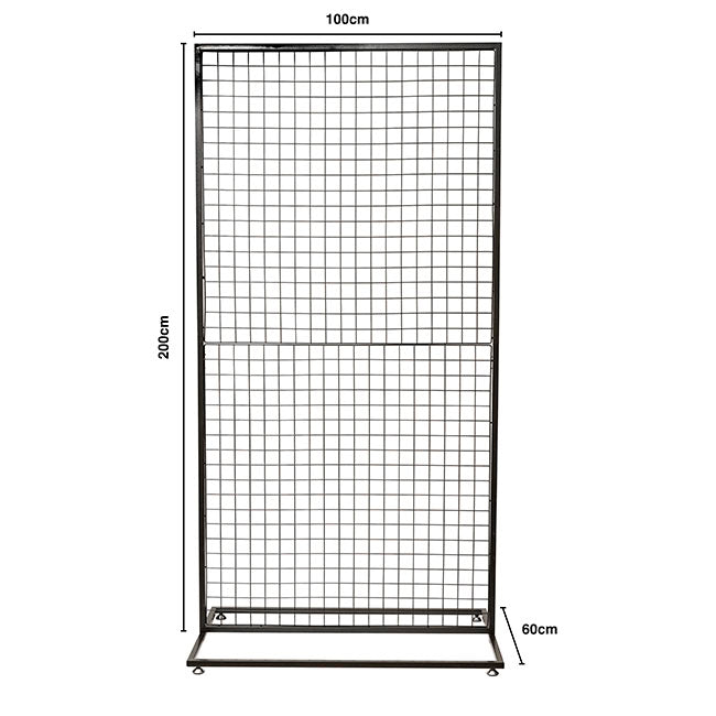 Backdrop Standing Frame with Mesh Black (1mx2mH)