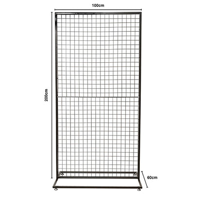 Backdrop Standing Frame with Mesh Black (1mx2mH)