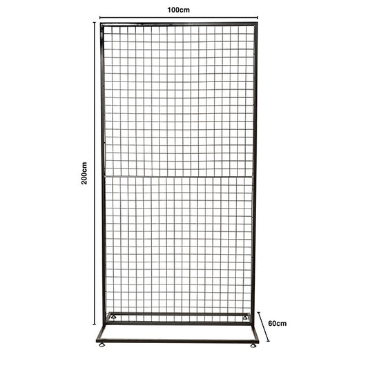 Backdrop Standing Frame with Mesh Black (1mx2mH)