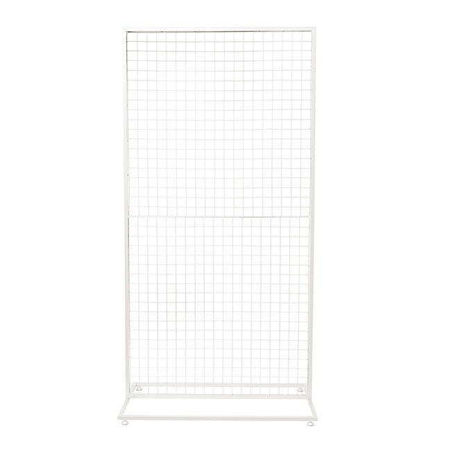 Backdrop Standing Frame with Mesh White (1mx2mH)