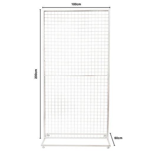 Backdrop Standing Frame with Mesh White (1mx2mH)