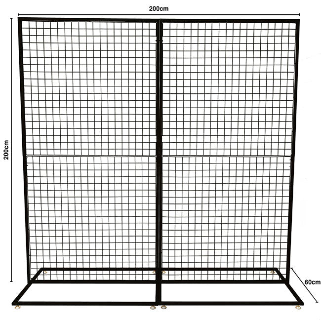 Backdrop Standing Frame with Mesh Black (2mx2mH)
