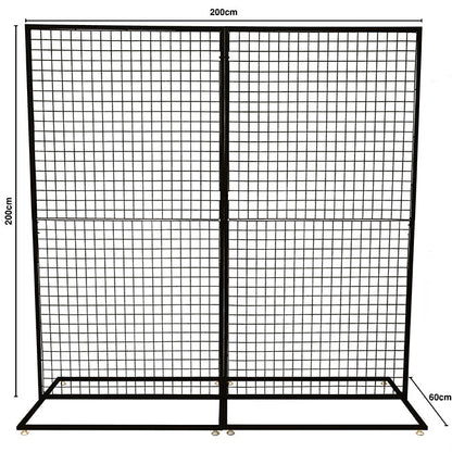 Backdrop Standing Frame with Mesh Black (2mx2mH)