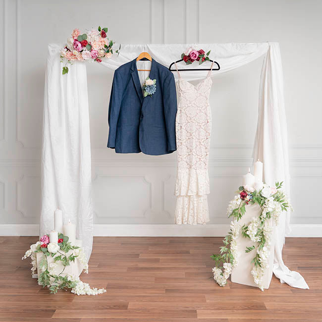 Backdrop Standing Frame Only White (2mx2mH)