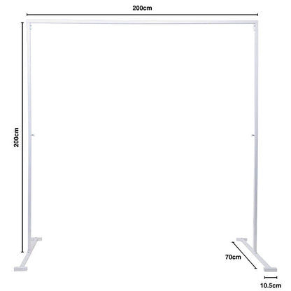 Backdrop Standing Frame Only White (2mx2mH)