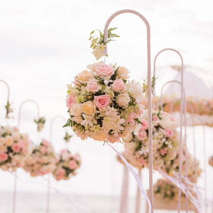 Shepherd Hook Metal White (130cmH) 2Parts