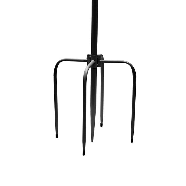 Outdoor Metal Shepherd's Hook Stand Double Black (160cmH)