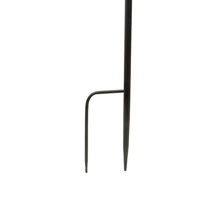 Outdoor Metal Shepherd's Hook Tall Single Stand Black (2mH)