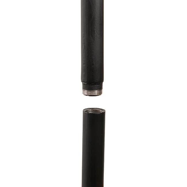 Outdoor Metal Shepherd's Hook Tall Single Stand Black (2mH)