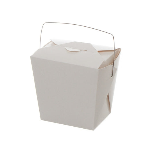 Food Pail Wire Handle 900gm Takeaway White (89x69x110mmH)