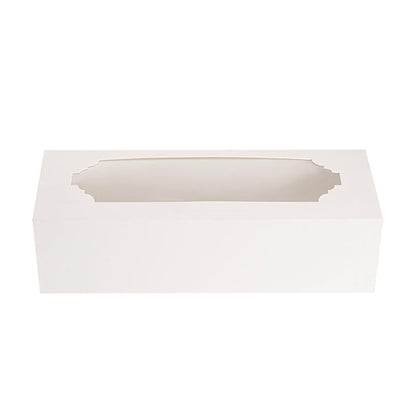 Macaron Sliding Window Box 6 White Pack 10 (185x65x50Hmm)