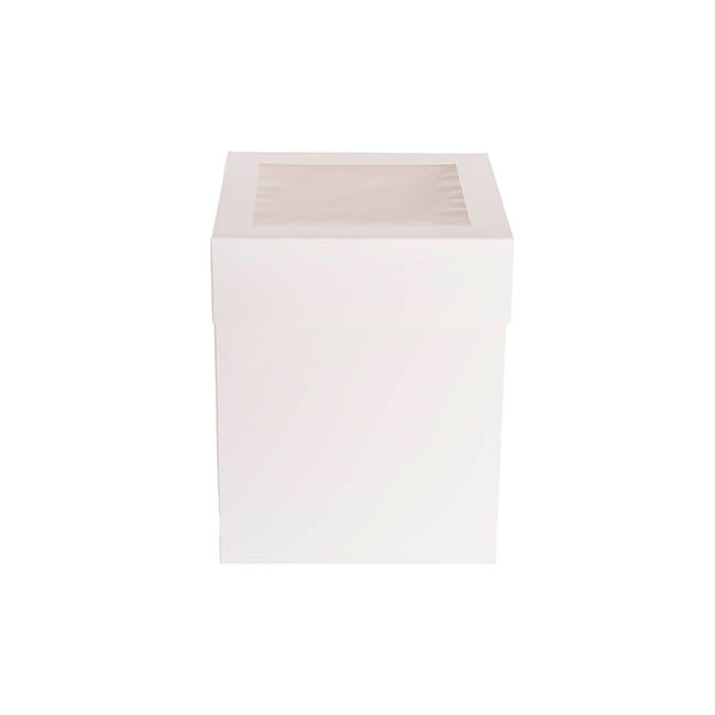 Cake Pastry Window Box Tall 8" Square White (20x20x25cmH)