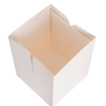 Cake Pastry Window Box Tall 10" Square White (25x25x30cmH)