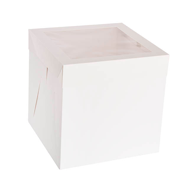 Cake Pastry Window Box Tall 12" Square White(30x30x30cmH)