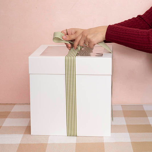 Cake Pastry Window Box Tall 12" Square White(30x30x30cmH)