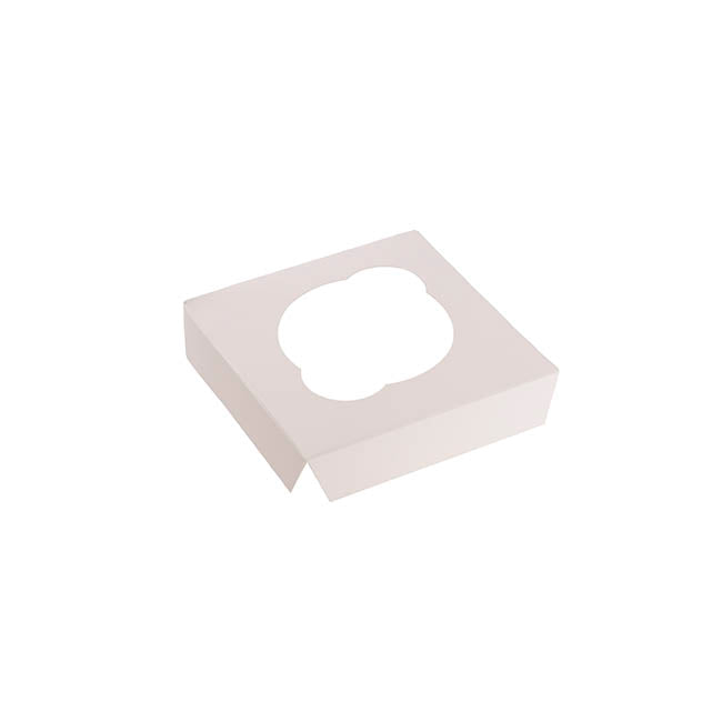 Cupcake Single Pastry Window Box White Pack 6 (10x10x10cmH)