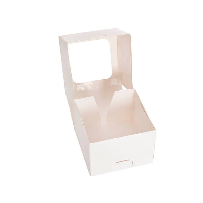 Donut Cookie Single Window Box White Pack 6 (10x10x7cmH)