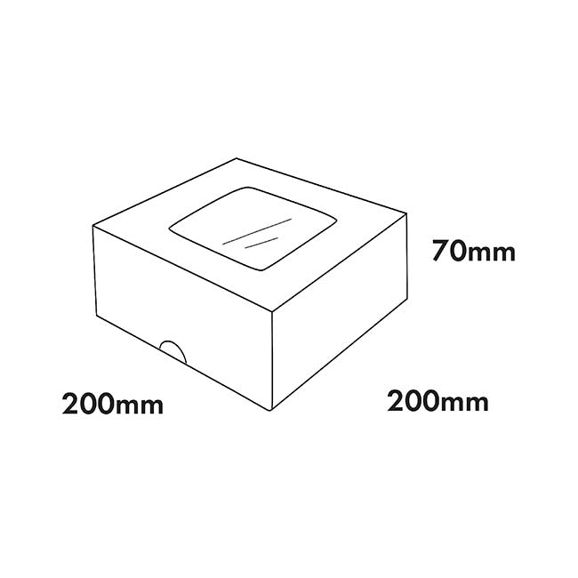 Donut Cookie 4 Window Box White Pack 6 (20x20x7cmH)