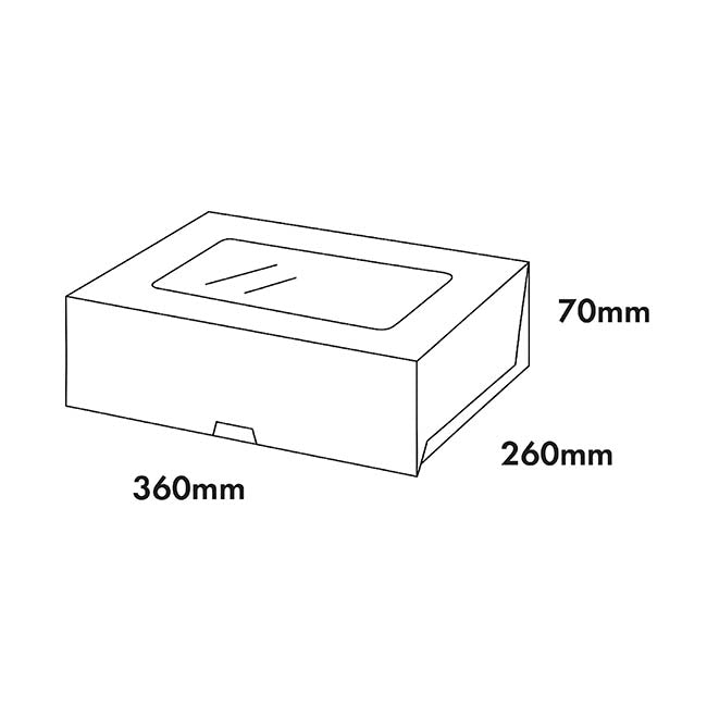 Donut Cookie Dozen Window Box White Pack 4 (36x26x7cmH)