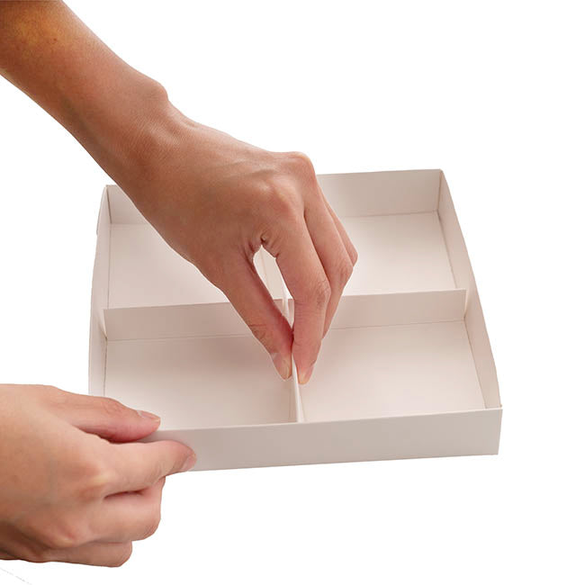 Muffin Cupcake Box 4 w/ Clear Lid White Pk4 (17.5x17.5x7cmH)