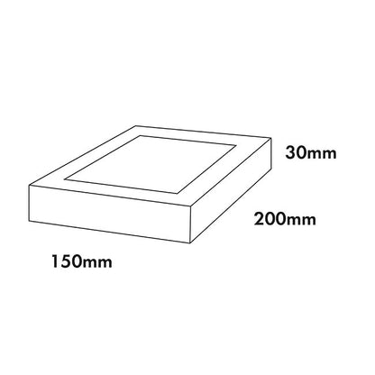 Pastry Slice Dessert Window Box Long White Pk6 (20x15x3cmH)