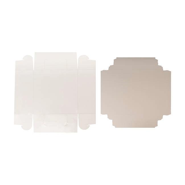 Cake Pastry Dessert Box Clear Lid White Pk4 (26x26x11Hcm)