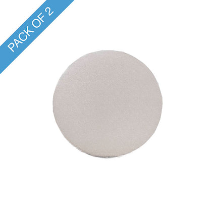 Cake Board Wrapped Card 8" Round Silver Pack 2 (20x1.2Hcm)
