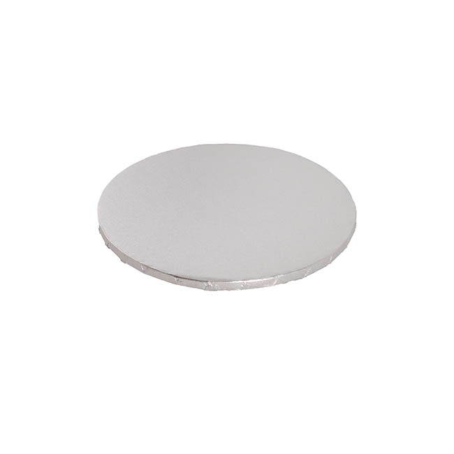 Cake Board Wrapped Card 10" Round Silver Pack 2 (25x1.2cmH)