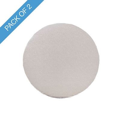 Cake Board Wrapped Card 12" Round Silver Pack 2 (30x1.2Hcm)