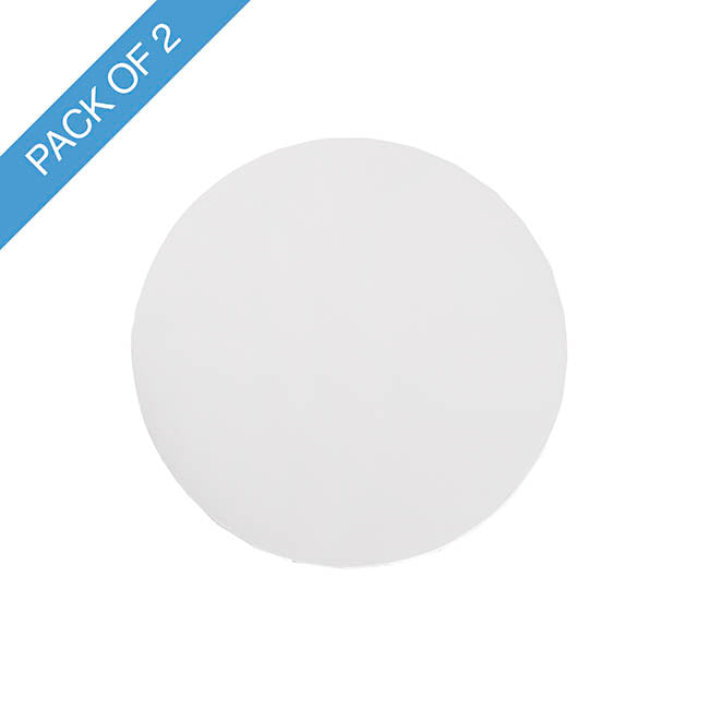 Cake Board Wrapped Card 12" Round White Pack 2 (30x1.2Hcm)