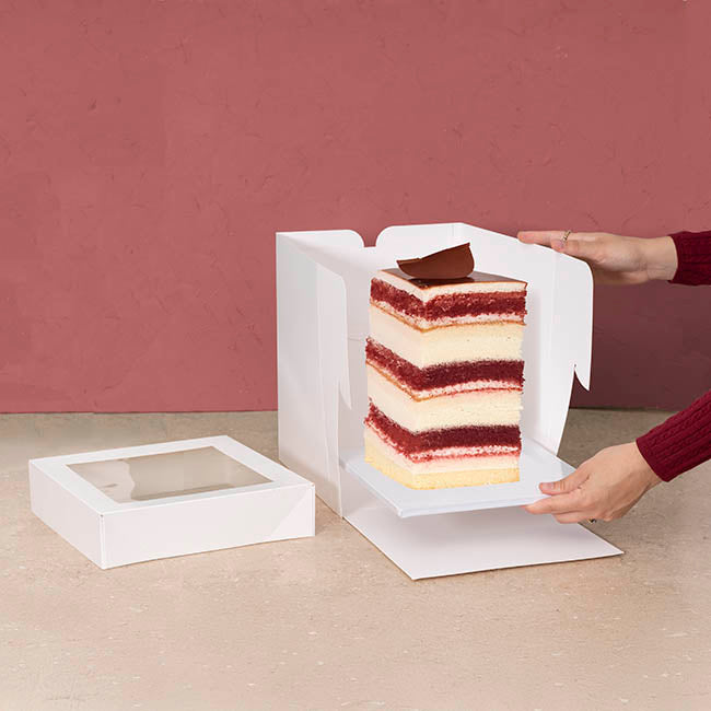 Cake Board Wrapped Card 10" Square White Pk2 (25x25x1cmH)