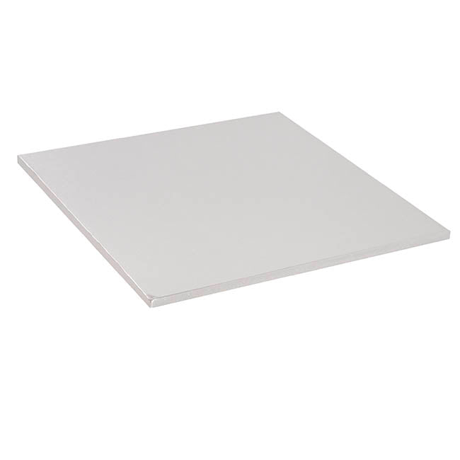Cake Board Wrapped Card 16" Square Silver Pk2 (40x40x1cmH)