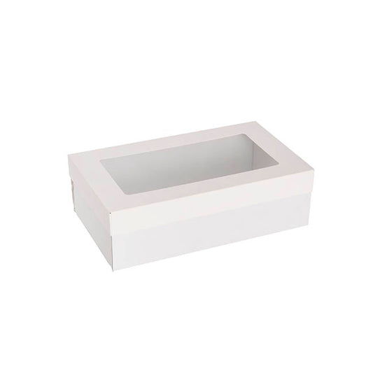 Catering Grazing Window Box & Lid White Pack 2 (26x16x8cmH)