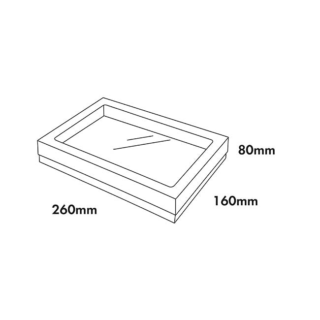 Catering Grazing Window Box & Lid White Pack 2 (26x16x8cmH)