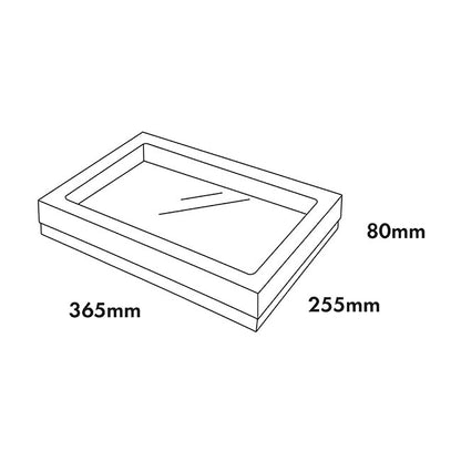Catering Grazing Window Box & Lid White Pk2 (36x25.5x8cmH)